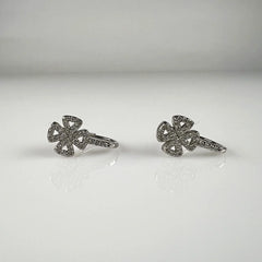 Cercei drop cu zirconia si prindere leverback din argint 925 - vedere 1