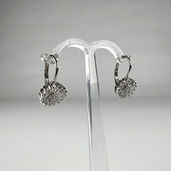 Cercei drop zirconia cu prindere leverback din argint 925 - vedere 2