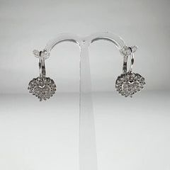 Cercei drop zirconia cu prindere leverback din argint 925 - vedere 1