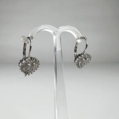 Cercei drop zirconia cu prindere leverback din argint 925 - vedere 2