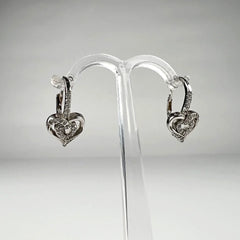 Cercei drop zirconia cu prindere leverback din argint 925 - vedere 2