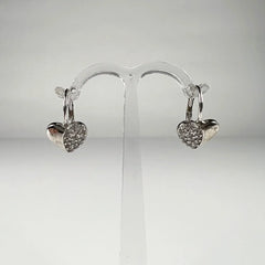 Cercei drop zirconia cu prindere leverback din argint 925 - vedere 1