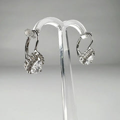 Cercei drop zirconia cu leverback din argint 925 - vedere 2