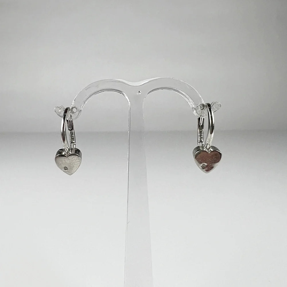 Cercei drop zirconia cu prindere leverback din argint 925 - vedere 1