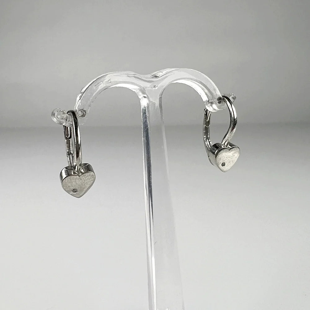 Cercei drop zirconia cu prindere leverback din argint 925 - vedere 2