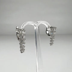 Cercei drop zirconia cu prindere leverback din argint 925 - vedere 2