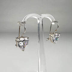 Cercei drop zirconia cu prindere leverback din argint 925 - vedere 2