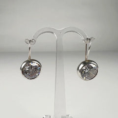Cercei drop zirconia cu prindere leverback din argint 925 - vedere 1