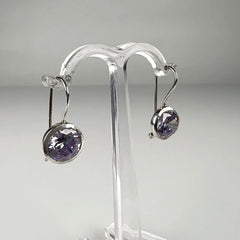 Cercei drop zirconia cu prindere leverback din argint 925 - vedere 2