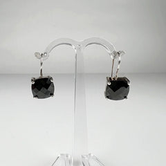 Cercei drop zirconia cu prindere leverback din argint 925 - vedere 1