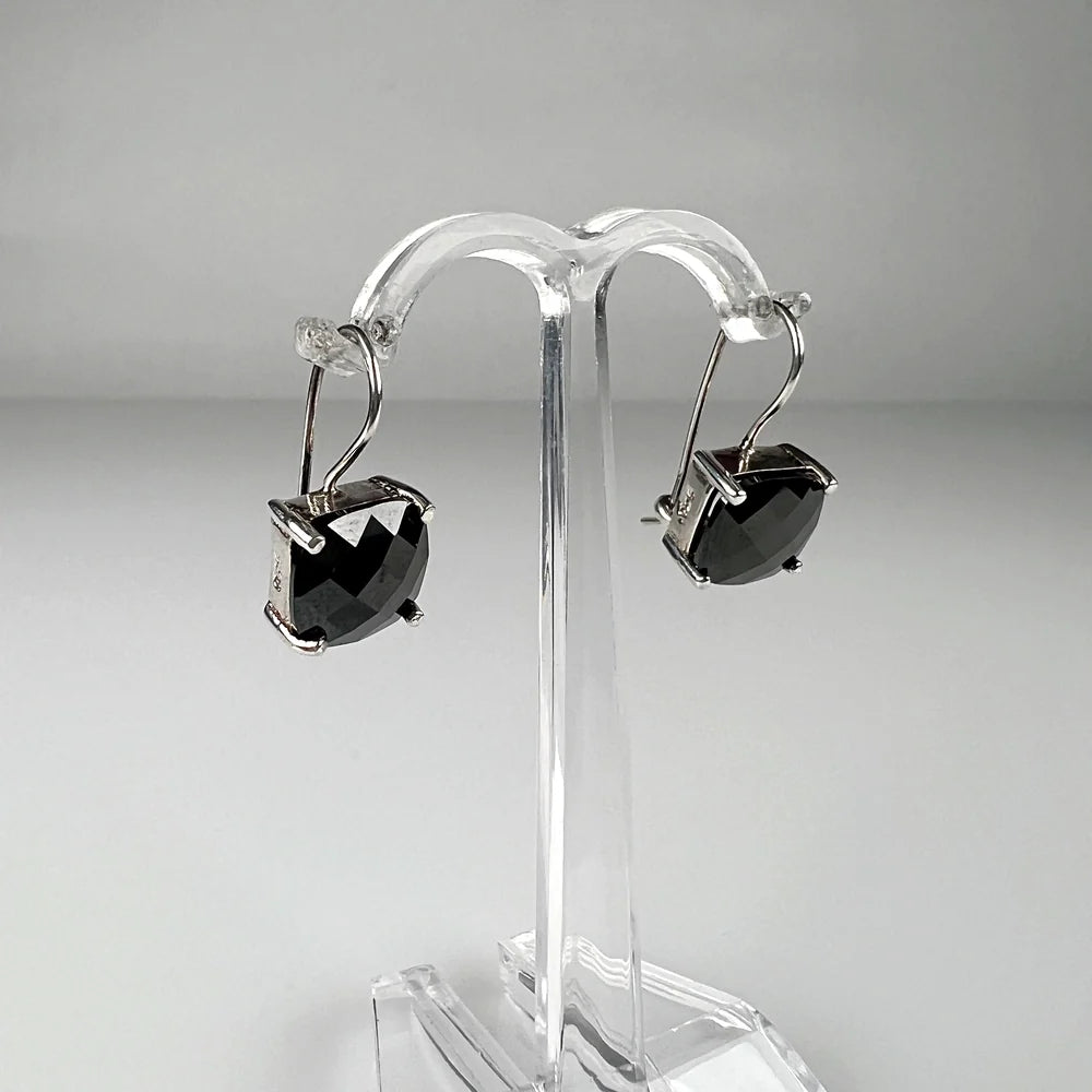 Cercei drop zirconia cu prindere leverback din argint 925 - vedere 2