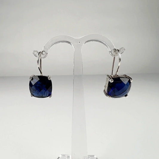 Cercei drop zirconia cu prindere leverback din argint 925 - vedere 1