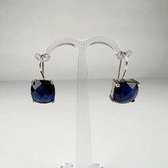Cercei drop zirconia cu prindere leverback din argint 925 - vedere 1