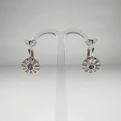Cercei drop zirconia cu prindere leverback din argint 925 - vedere 1