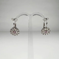 Cercei drop zirconia cu prindere leverback din argint 925 - vedere 1