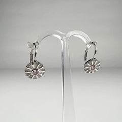 Cercei drop zirconia cu prindere leverback din argint 925 - vedere 2