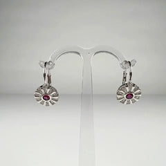Cercei drop zirconia cu prindere leverback din argint 925 - vedere 1