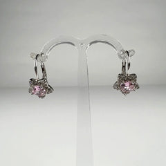 Cercei drop zirconia cu prindere leverback din argint 925 - vedere 1