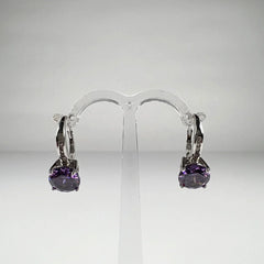Cercei drop zirconia cu leverback din argint 925 - vedere 1