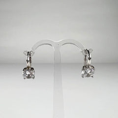 Cercei drop zirconia cu prindere leverback din argint 925 - vedere 1