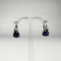 Cercei drop zirconia cu leverback din argint 925 - vedere 1