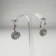 Cercei drop din argint 925 cu zirconia si prindere leverback - vedere 2