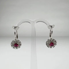 Cercei drop zirconia cu prindere leverback din argint 925 - vedere 1