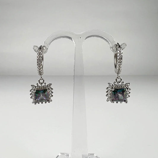 Cercei lungi topaz leverback din argint 925, 20mm - vedere 1