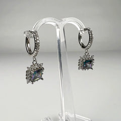 Cercei lungi topaz leverback din argint 925, 20mm - vedere 2