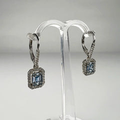 Cercei drop zirconia cu prindere leverback din argint 925 - vedere 2