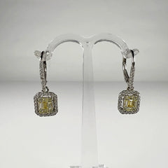Cercei drop zirconia leverback argint 925 eleganti 25mm - vedere 1