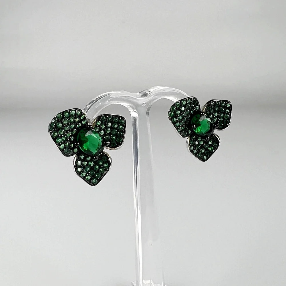 Cercei zirconia cu surub si fluture din argint 925, 15mm - vedere 1