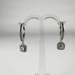 Cercei drop zirconia cu leverback din argint 925, 24mm - vedere 1