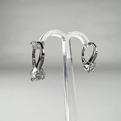 Cercei drop zirconia cu leverback din argint 925 17mm - vedere 2