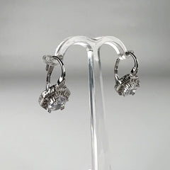 Cercei drop zirconia leverback din argint 925 pentru femei - vedere 2