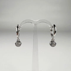 Cercei drop zirconia cu prindere leverback din argint 925 - vedere 1