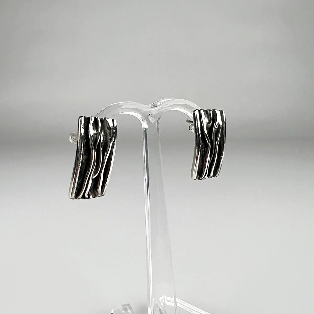 Cercei surub argint 925 cu prindere fluture, 18 mm - vedere 1