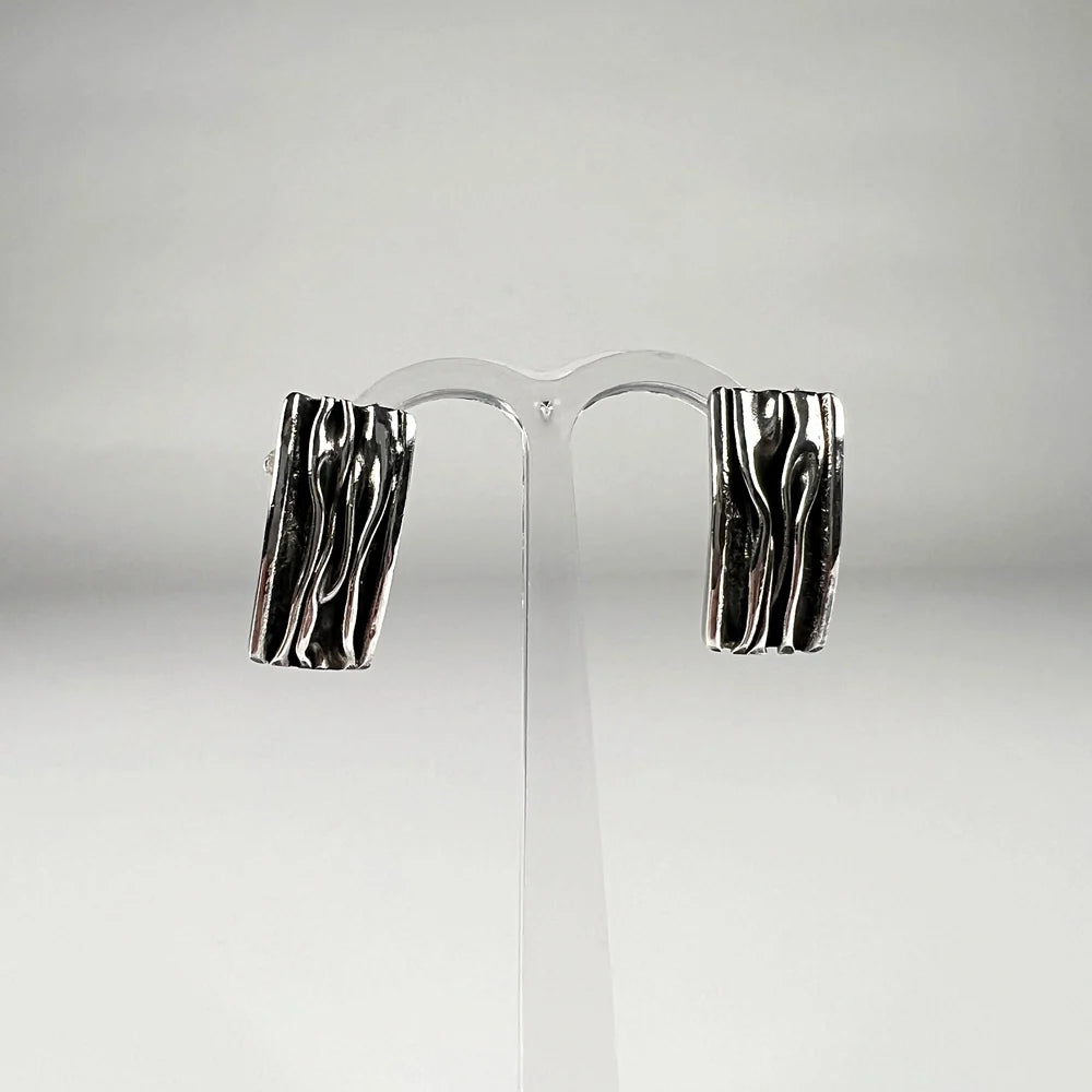 Cercei surub argint 925 cu prindere fluture, 18 mm - vedere 2