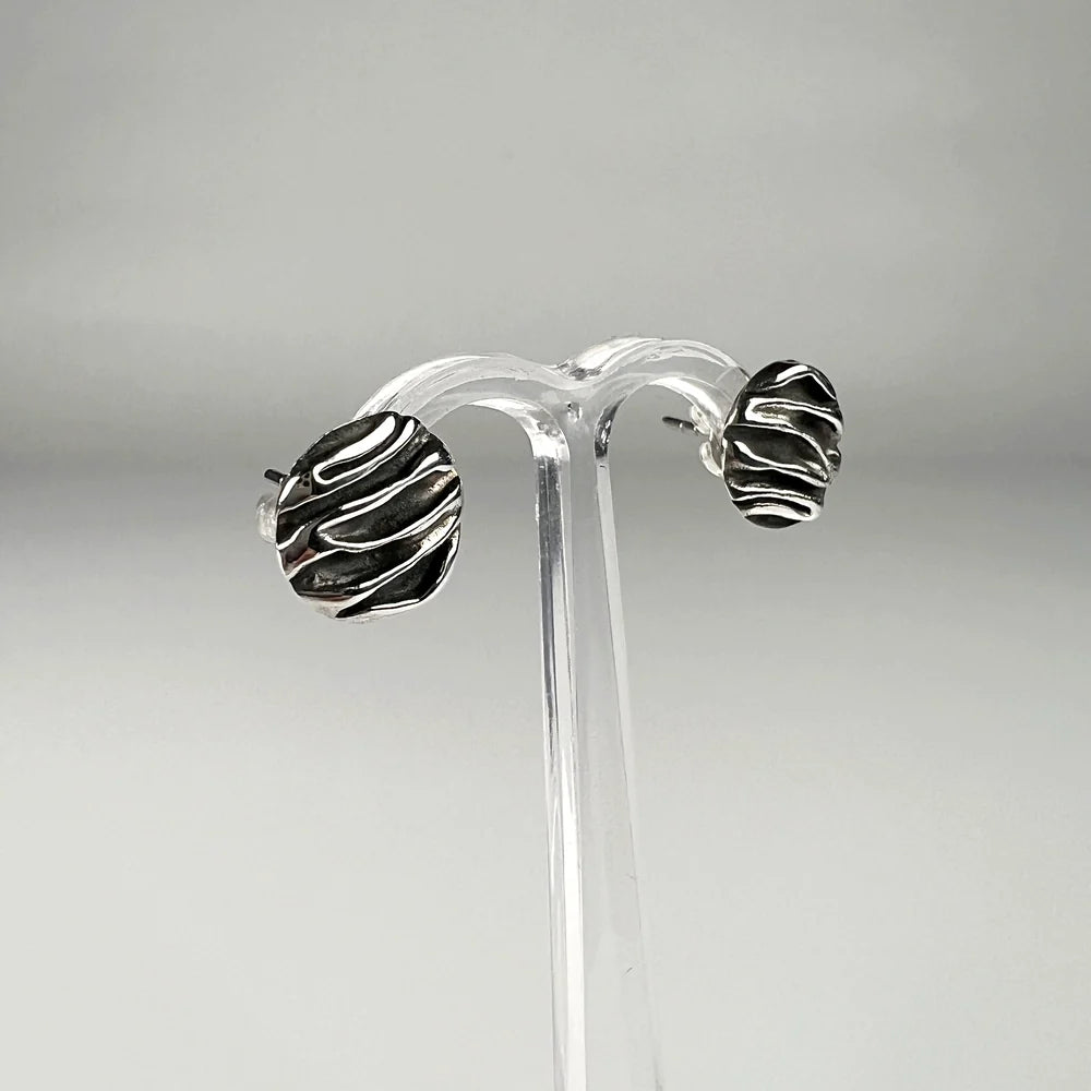 Cercei mici argint 925 cu prindere fluture, 10mm - vedere 1