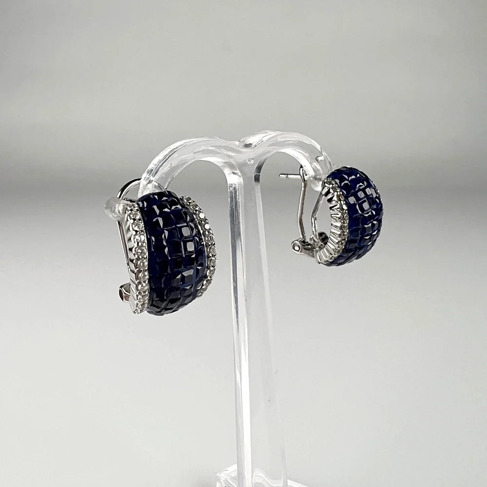 Cercei stud zirconia cu prindere omega din argint 925 - vedere 1