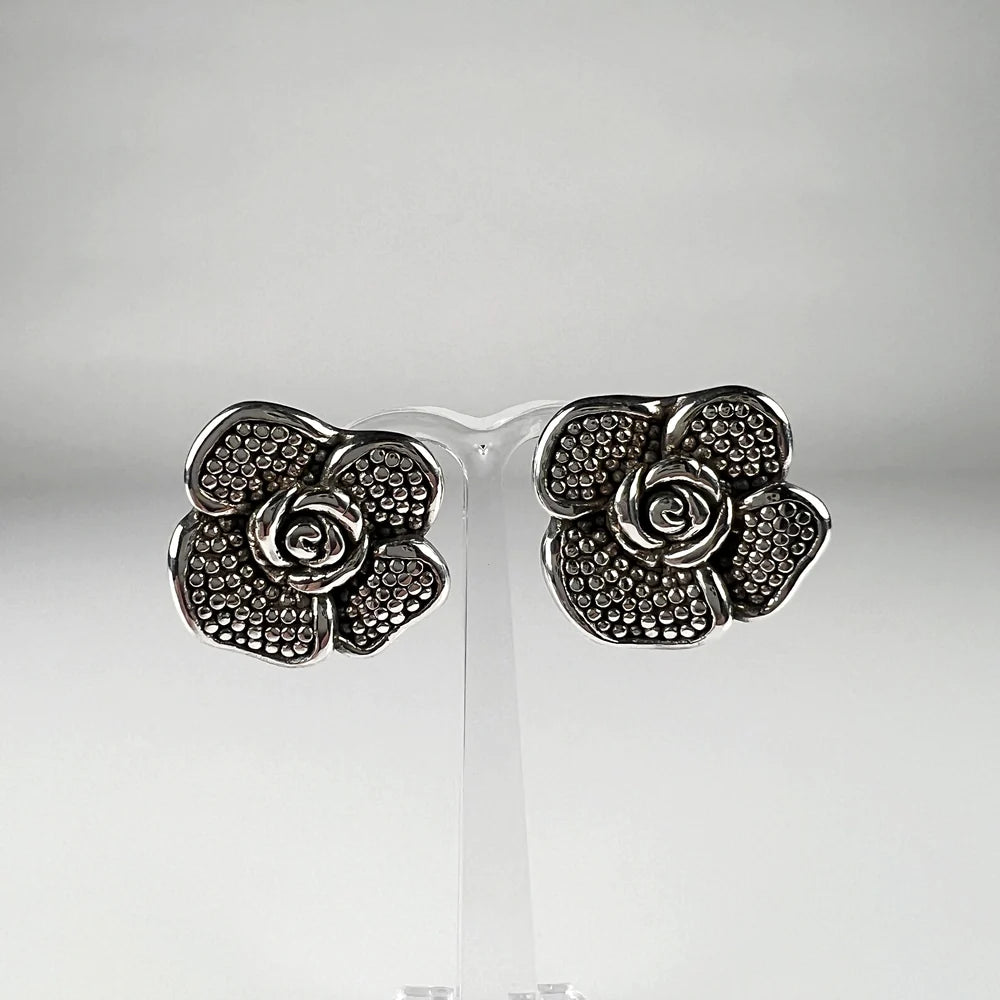 Cercei cu surub din argint 925 cu prindere fluture 22mm - vedere 2