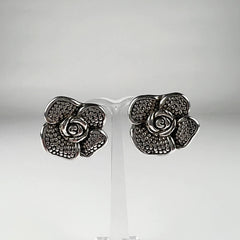 Cercei cu surub din argint 925 cu prindere fluture 22mm - vedere 2