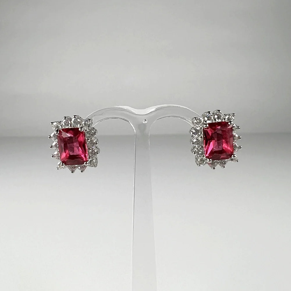 Cercei cu zirconia si prindere fluture din argint 925 - vedere 1