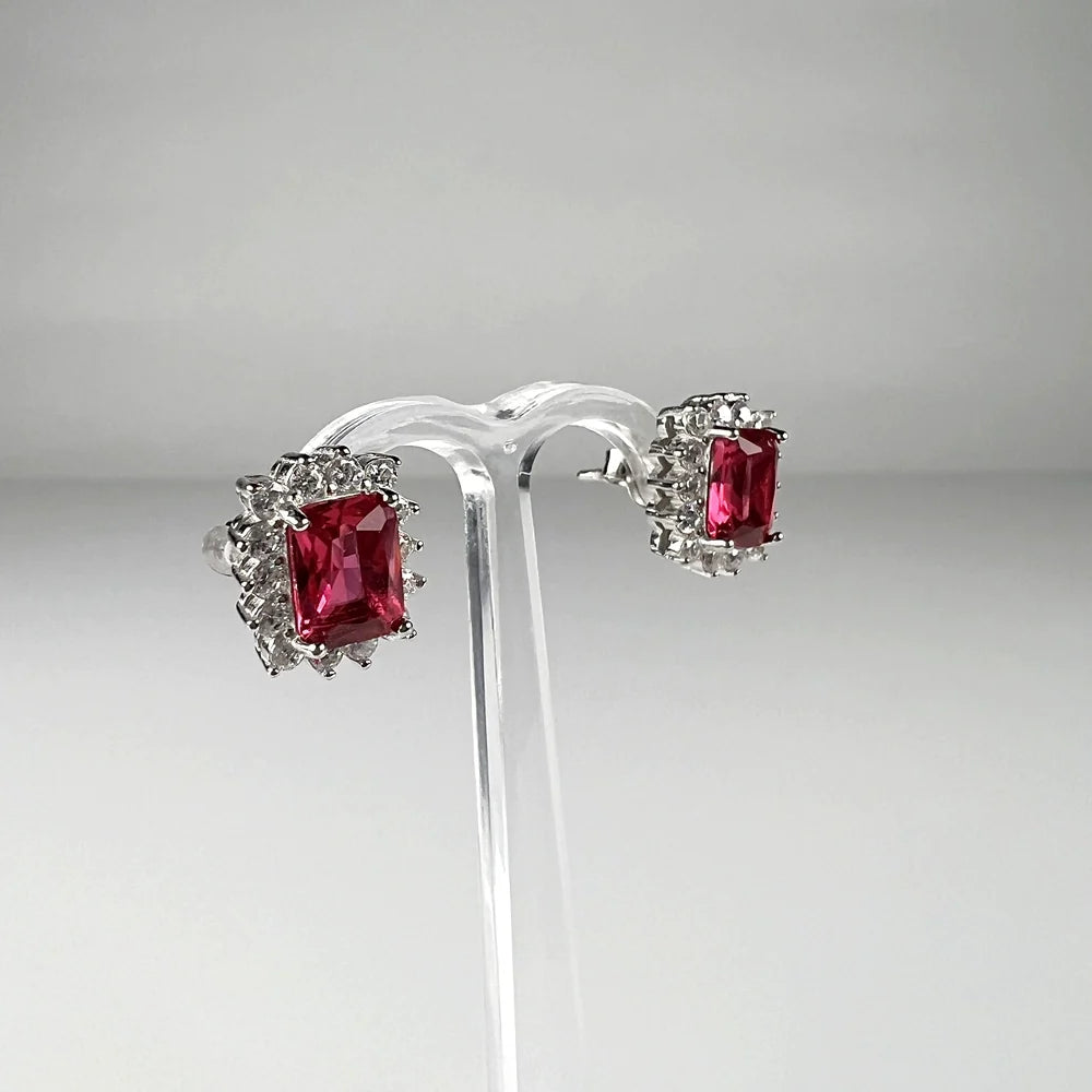Cercei cu zirconia si prindere fluture din argint 925 - vedere 2