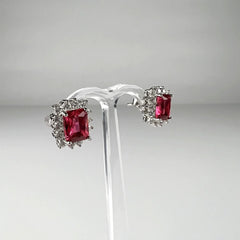 Cercei cu zirconia si prindere fluture din argint 925 - vedere 2