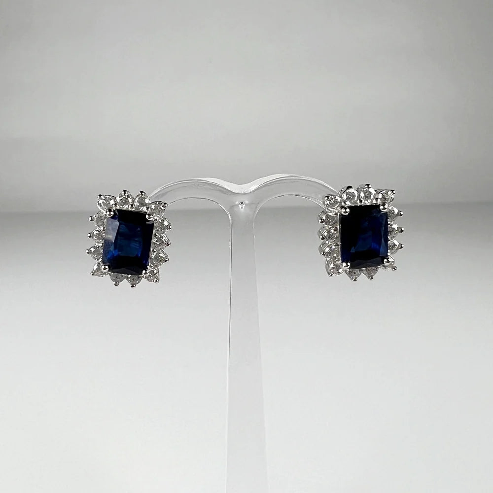 Cercei zirconia cu surub fluture din argint 925 - vedere 1
