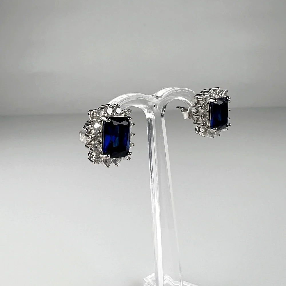 Cercei zirconia cu surub fluture din argint 925 - vedere 2