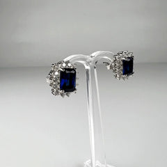 Cercei zirconia cu surub fluture din argint 925 - vedere 2