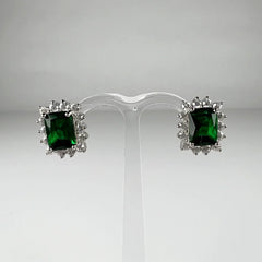 Cercei zirconia cu surub si fluture din argint 925 - vedere 1