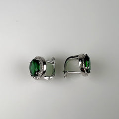 Cercei creole zirconia leverback din argint 925 10mm - vedere 2